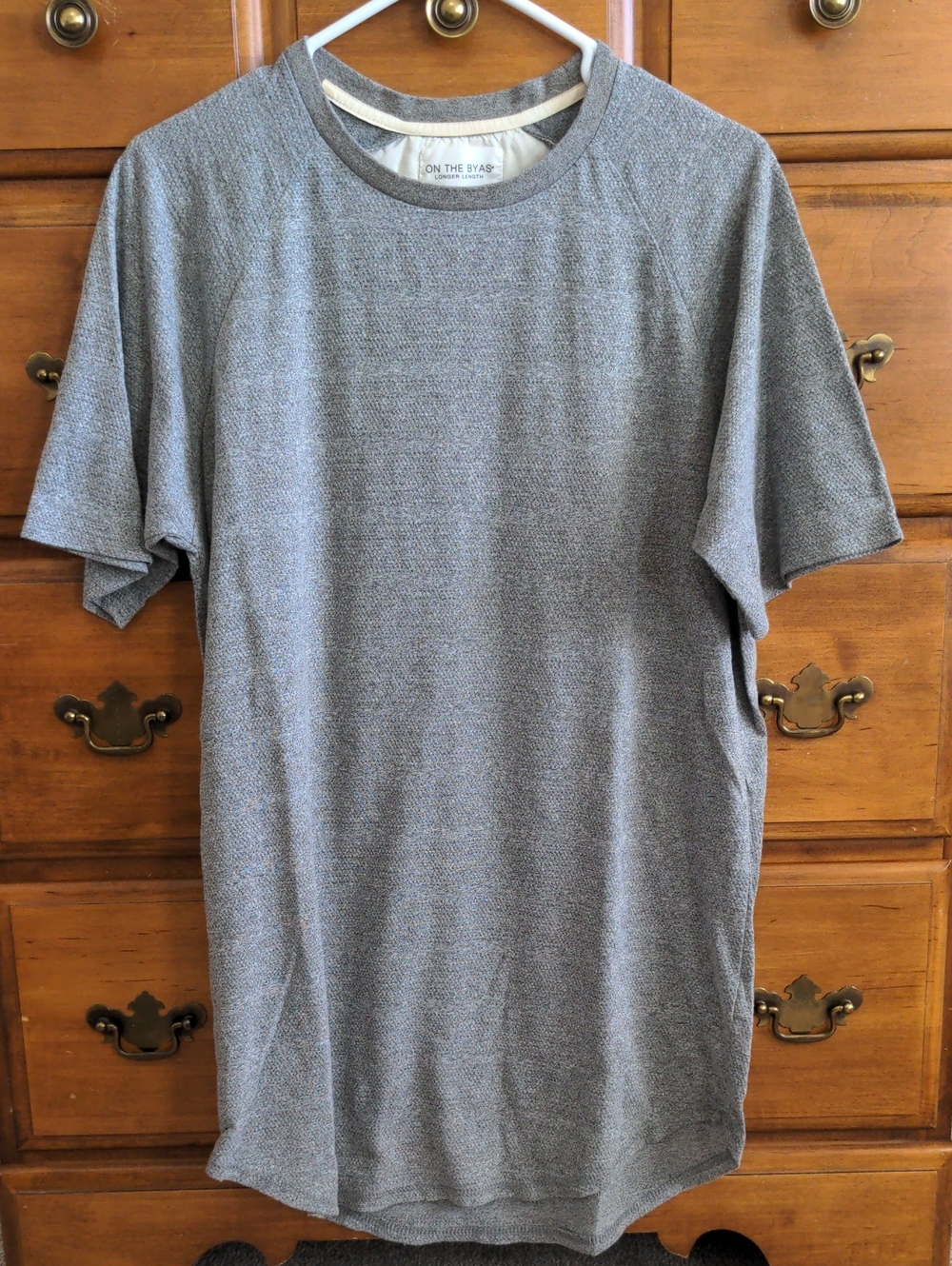 on the byas Men's Heather Gray Short-Sleeve Crewneck Tee
